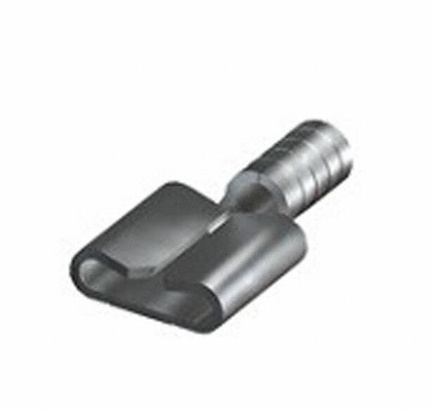 KEYS8273, Наконечник: плоская, 6,4мм, 0,8мм, "мама", обжим, на провод, прямой