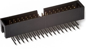 3-1634689-4, Conn Shrouded Header (4 Sides) HDR 34 POS 2.54mm Solder RA Side Entry Thru-Hole