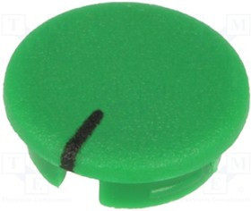 A4113105, Заглушка, ABS, зеленый, распорным стержнем, Указатель: черный