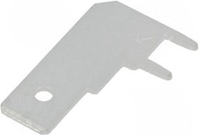 1266, Наконечник: плоский, 6,4мм, 0,8мм, "папа", THT, латунь, луженые