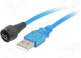 1310-1009-01, Кабель / адаптер; вилка USB A,вилка USB A mini; 1310; USB 2.0