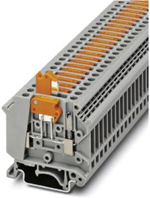 3029538, UK5-MTK-P/P OG Series Orange Knife Disconnect Terminal Block, 0.2 4mm², Single-Level, Screw