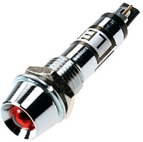 L-701R-12V, светодиод с держателем красный 12В резьба М8