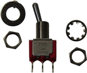 7101SYAQE, Toggle Switches ON None ON SPDT 5A 250VAC 28VDC