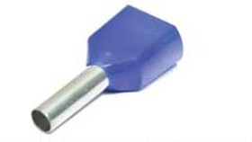 Клемма наконечник на кабель, 2,8x10мм, 3м, 2х2,5мм2, обжимная, синий, LT025010*2