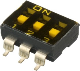 IKD0303000, Apem 3 Way Surface Mount DIP Switch SPST, Recessed Actuator Slide Actuator