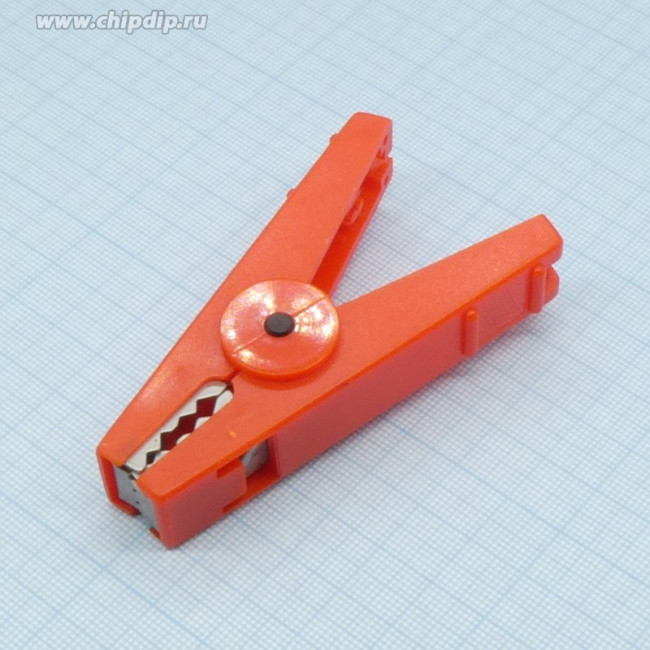 AG-250, красный, Зажим "Крокодил" с изолятором, 50А, 80мм