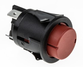 SP6012C100000, Push Button Switch, Latching, Panel Mount, 25mm Cutout, DPST