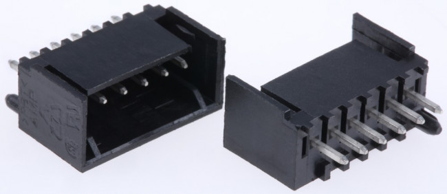 2-644486-6, Headers &amp; Wire Housings SHROUDED HEADER 6P Straight Post tin