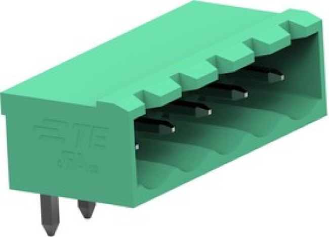 2350513-4, TERMINAL BLOCK, HEADER, R/A, 4WAY, TH