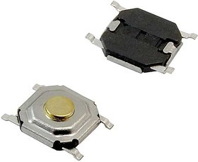 IT-1187U (5x5x1.5), Тактовая кнопка IT-1187U, 5.2x6.2x1.5 мм, OFF-(ON), SPST, 50 мА, 6 В, 100 мОм