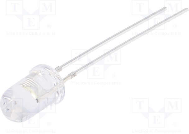 OSW5DK5A31A-12V, LED; 5mm; white cold; 3000?4200mcd; 30°; Front: convex; 12V