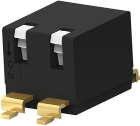 EDS08SGNNTU04Q, DIP / SIP переключатель, приподнятый, 8 схем(-а), Ползунок, SMD (Поверхностный Монтаж), SPST, 24 В