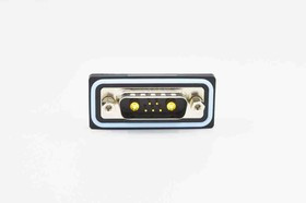 CDFS7W2203L211, D-Sub Mixed Contact Connectors 7W2 solder cup F FL 4-40 int thrd 20 Amp