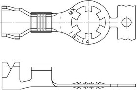 19084-0006, STAR RING STRP (OPN BRL) (SRZ-4129-10) 09AH3314,клемма