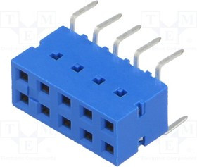 71991-805LF, Гнездо; провод-плата; "мама"; DUBOX; 2,54мм; PIN: 10; THT; 2А; прямой