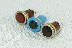 Переключатель кнопочный, d21, 220В, 4.0А, OFF-(ON), красный, контакты 2C, К1-2