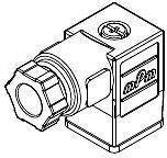 121023-0433, Circular DIN Valve Connector, BRAD DIN Valve, PG7, Угловой, DIN Form C - Micro, 2 Poles + Ground