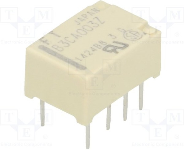 FTR-B3CA003Z, Реле: электромагнитное, DPDT, Uобмотки: 3ВDC, 0,3A/125ВAC, 2А