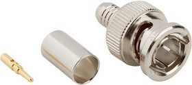 031-71008-1000, RF/COAXIAL, BNC PLUG, STRAIGHT, 75 OHM, CRIMP