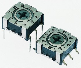 P36101, 10 Way Through Hole DIP Switch 10P, Rotary Flush Actuator