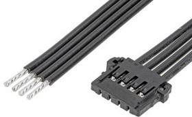 219657-2043, Rectangular Cable Assemblies Pico-Lock F-S OTS Cbl Assy SR 300mm Au 4Ckts Blk