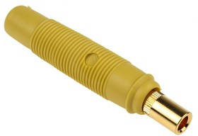 931804703, Yellow Female Banana Socket, 4 mm Connector, Solder Termination, 16A, 30 V ac, 60V dc