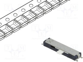 CUS-14TB, Переключатель: движковый, Пол: 4, SP4T, 0,3A/4ВDC, ON-ON-ON-ON
