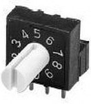 A6RV-101RS, Кодирующий переключатель, DEC/BCD, Пол: 10, THT, Rизол.мин: 100МОм
