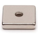 Неодимовый магнит прямоугольник 15х15х3 мм с зенковкой 3.5/7 мм