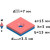 Неодимовый магнит прямоугольник 15х15х3 мм с зенковкой 3.5/7 мм