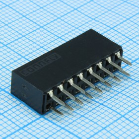 DS1023-01-2X8SF11, Гнездо на плату двухрядное 2х8 шаг 2,54
