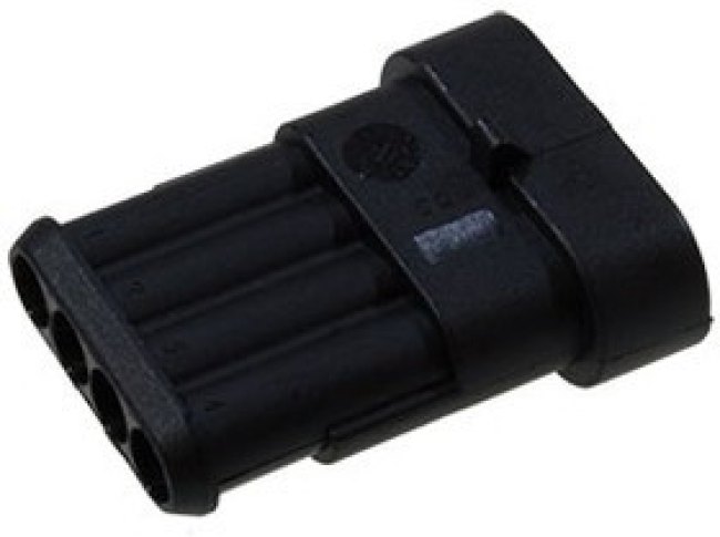 115000410172 (282106-1), Корпус разъема "вилка" 4pin AMP Superseal 1.5 115000410172 (282106-1), Корпус разъема "вилка" 4pin AMP Superseal 1.5
