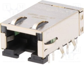 L834-1G1T-S7, Гнездо; RJ45; PIN: 8; экранированный,с LED; Конф: 8p8c; THT