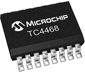 TC4468COE, ИС драйвера МОП-транзистора, низкой стороны, питание 4.5В-18В, 1.2А, 40нс, SOIC-16