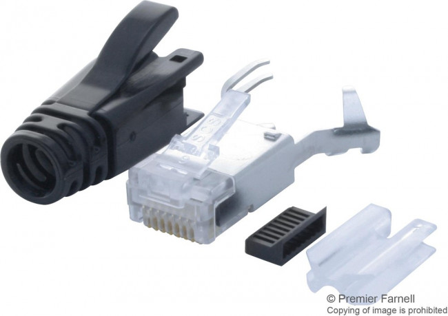 SS-39200-030, Вилка, RJ45, PIN: 8, экранированный, Конф: 8p8c, на провод