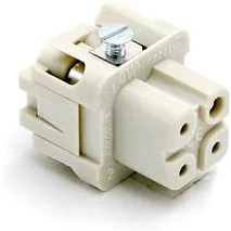 0936010121, Разъем: HDC, контактная вставка, "мама", S-A, PIN: 4, 3+PE, 10А, 400В