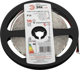 Светодиодная лента ЭРА LS2835 12-120-12-6500K-IP20-1 year 5м холодный белый свет Б0053970