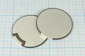 Пьезоэлемент ультразвуковой, размер 50x 2.6, форма диск, частота 43.43кГц, марка материала PZT4, VOI Пьезоэлемент ультразвуковой, размер 50x 2.6, форма диск, частота 43.43кГц, марка материала PZT4, VOI