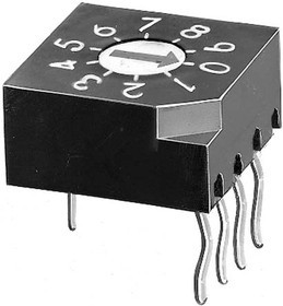 DRS 3110, 10 Way Through Hole Rotary Switch, Rotary Coded Actuator