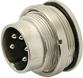 C091 31C003 100 2, Circular DIN Connectors Plug 3 Pin Rear MT solder