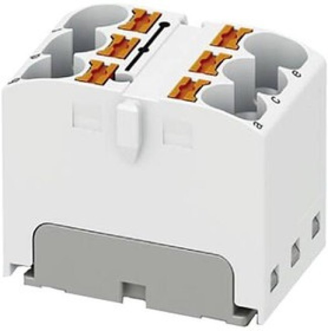 3273802, DIN Rail Terminal Blocks PTFIX 6X4 WH