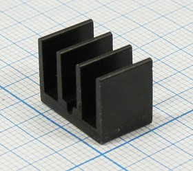 Охладитель (радиатор охлаждения) 10x 16x 12, тип F22, аллюминий, BLA007-10, черный