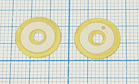 Пьезоэлектрическая диафрагма, с отверстием и керамикой на каждой стороне, 12x0.16мм, 2-х ст пб 12xd2