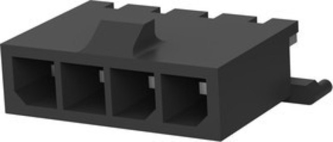 2-1445050-4, Conn Wire to Board HDR 4 POS 3mm Solder ST Thru-Hole Box/Tray