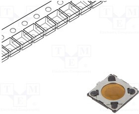 EVQ6P6B40, Микропереключатель TACT, SPST, Пол: 2, 0,02A/15ВDC, SMT, 0,43мм