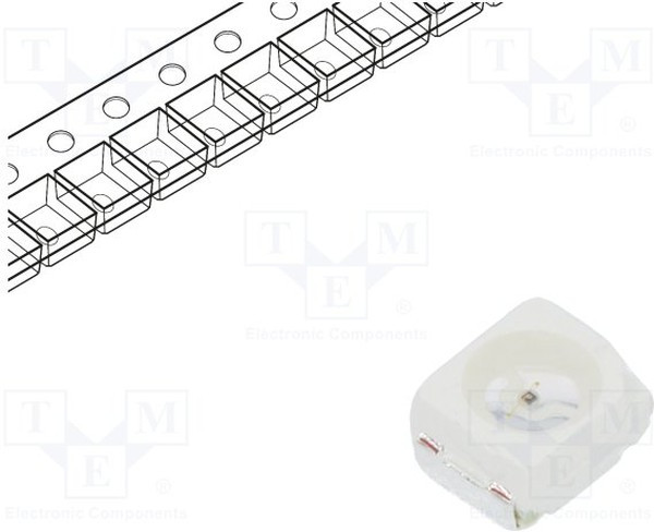 RF-YURA30TS-AE, LED; SMD; 3528,PLCC2; yellow; 180?430mcd; 3.5x2.8x1.8mm; 120°; 20mA