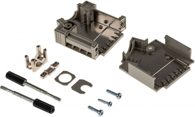 063388, KSG 200 Series Nickel Plated Right Angle D Sub Backshell, 15 Way 063388, KSG 200 Series Nickel Plated Right Angle D Sub Backshell, 15 Way