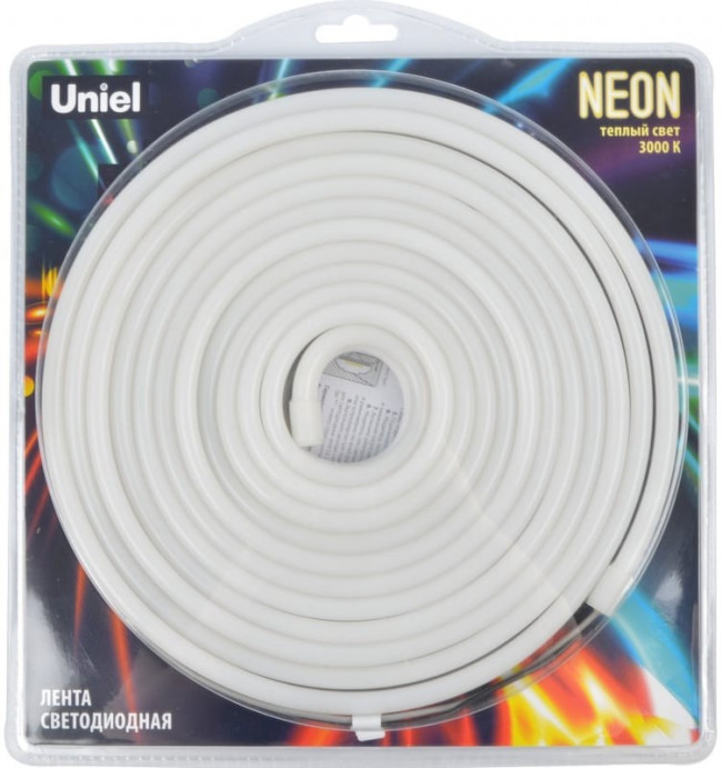 Светодиодная лента NEON ULS-N03-2835- 100LED/m-8mm- IP67-DC12V-11W/m-5M-3000K UL-00009093