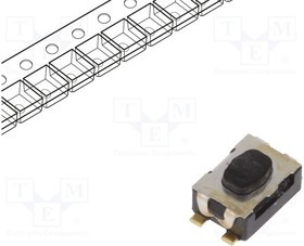 KMR223GLFG, Микропереключатель TACT, SPST-NO, Пол: 2, 0,05A/32ВDC, SMT, нет, 2Н